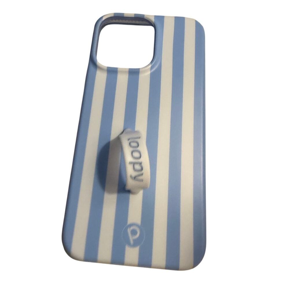 Loopy Case 14 Pro Max blue white stripe